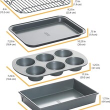 CM50052 Chicago Metallic Toaster Oven Set/4