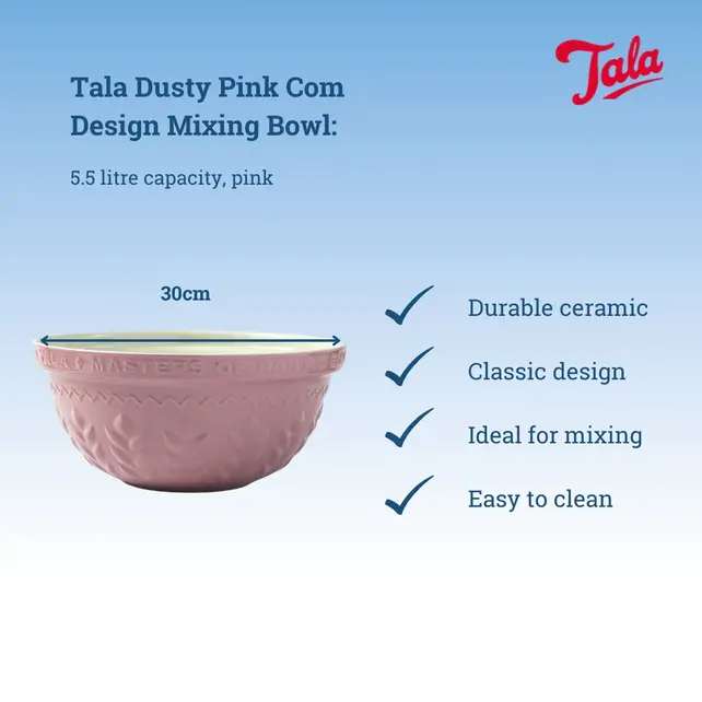 31388-Tala Mixing Bowl 30cm -Dusty Pink 31388-Tala Mixing Bowl 30cm -Dusty Pink