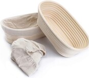 EDD70111 Oval Linen Proving Basket Liner Set/2