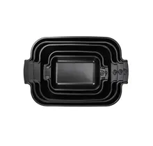 61487 Appolia Rectangular Baker 15 3/4"-Satin Black