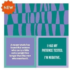 366-7007-Cocktail Napkin "Recent Study/I'M Negative"