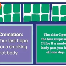 366-7043-Cocktail Napkin "Body Part/Cremation"