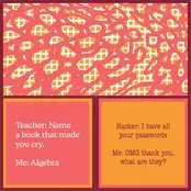 366-7118 Cocktail Napkin "Hacker/Algebra"