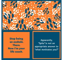 366-7078 Cocktail Napkin-"Spite/Now I'm Your Life Coach"