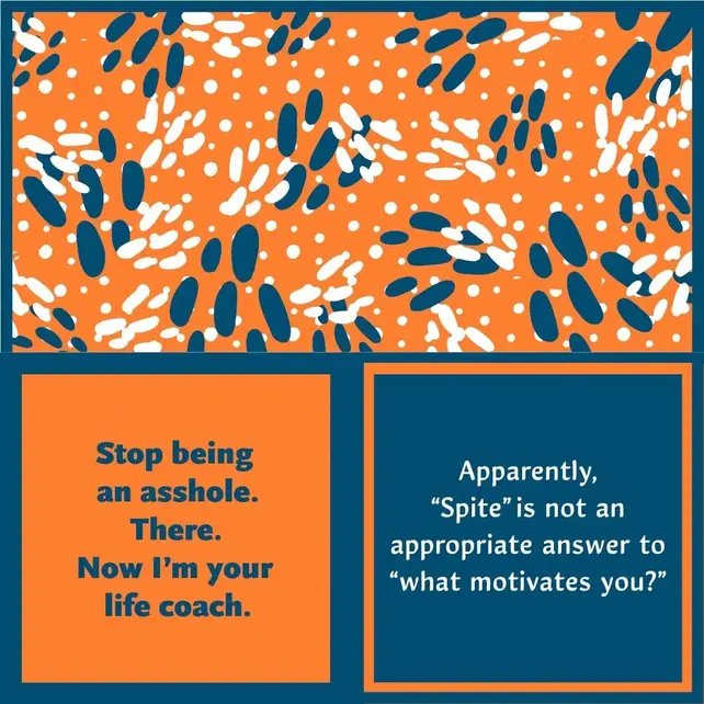 366-7078 Cocktail Napkin-"Spite/Now I'm Your Life Coach"