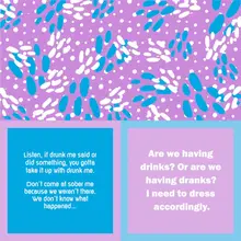 366-7026 Cocktail Napkin "Drunk Me/Are We Having Drinks"