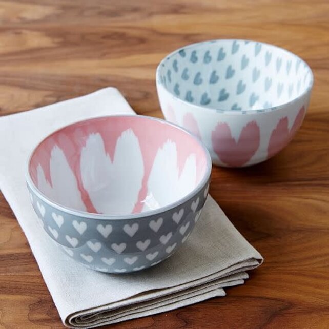 693 Pad Print Bowl Big Heart - Red/Grey(07720693)