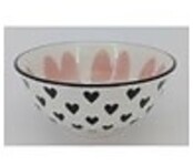 700  Pad Print Bowl Small Heart - Black/Pink(07720700)