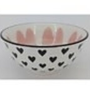 700  Pad Print Bowl Small Heart - Black/Pink(07720700)