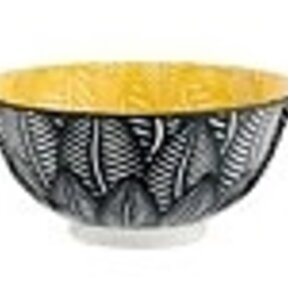 07720698 Pad Pring Bowl-Leaves Black/yellow
