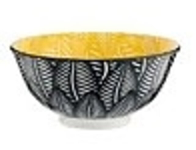 07720698 Pad Pring Bowl-Leaves Black/yellow