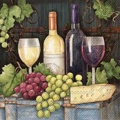 C999300-Cocktail Napkin-Red and White Wine