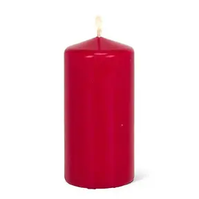 D718401 Pillar Candle 7"-Dark Red