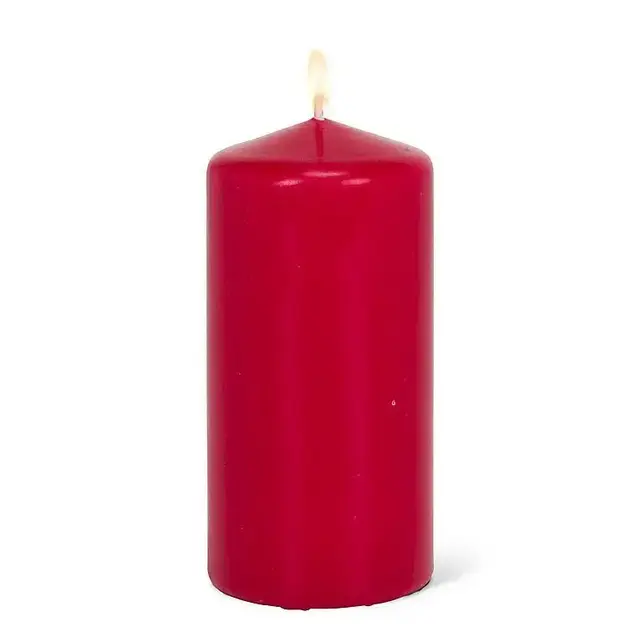 D718401 Pillar Candle 7"-Dark Red
