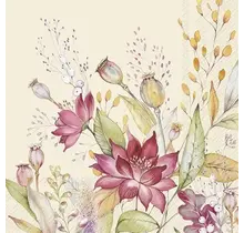 L1049860 Luncheon Napkin-Autumn Meadow (Cream)