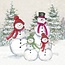 IHR L1059500 Luncheon Napkin-Snowmen Family