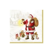 L1062009 Luncheon Napkin-Happy Santa L1062009 Luncheon Napkin-Happy Santa