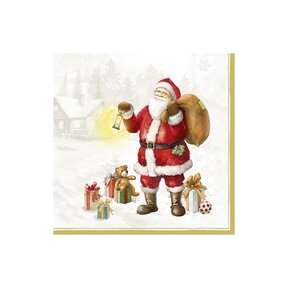 L1062009 Luncheon Napkin-Happy Santa