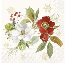 L1087360 Luncheon Napkin-Poinsettia Bouquet