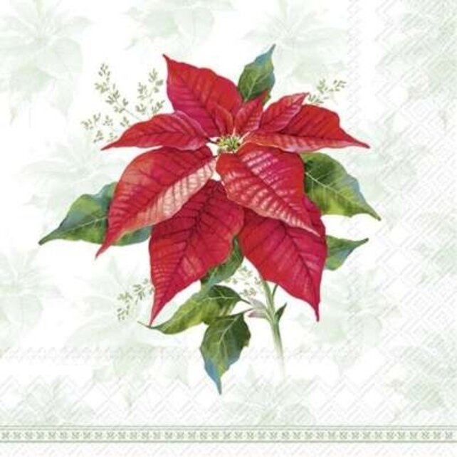 L1088420 Luncheon Napkin-Classic Poinsettia L1088420 Luncheon Napkin-Classic Poinsettia