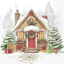 L1093700 Luncheon Napkin-Festive House