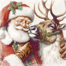 L1094860 Luncheon Napkin-Santa's Best Friend