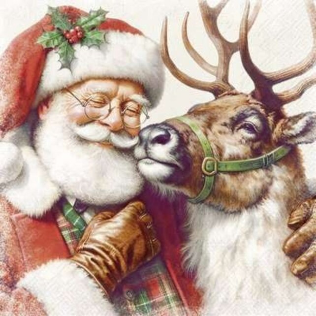 L1094860 Luncheon Napkin-Santa's Best Friend L1094860 Luncheon Napkin-Santa's Best Friend