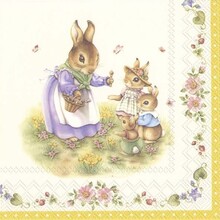 L816300 Luncheon Napkin-Spring Fantasy Easter