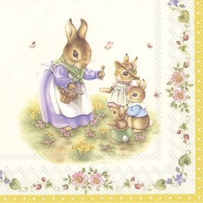L816300 Luncheon Napkin-Spring Fantasy Easter