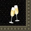 IHR C1062679 Cocktail Napkin-Golden Drinks (gold)