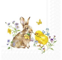 C1069700 Cocktail Napkin-Bunny and Chick