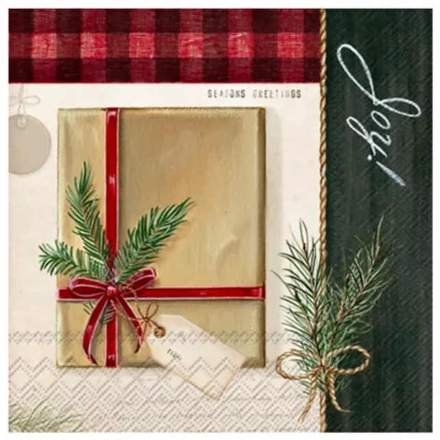 C835500 Cocktail Napkin- Holiday Wrapping