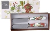 SP1087360 Butter Knife Set-Poinsettia Bouquet