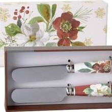 SP1087360 Butter Knife Set-Poinsettia Bouquet