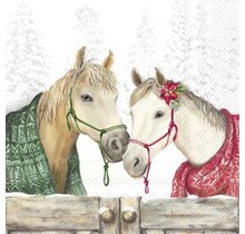 L1093500 Luncheon Napkin-Winter Horses