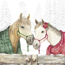 L1093500 Luncheon Napkin-Winter Horses