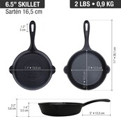 6232395 Victoria Cast Iron Skillet-6.5"
