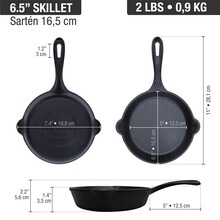 6232395 Victoria Cast Iron Skillet-6.5"