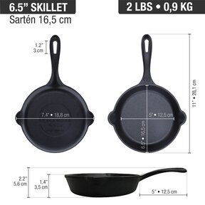 6232395 Victoria Cast Iron Skillet-6.5"