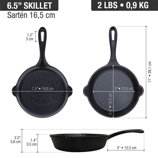 6232395 Victoria Cast Iron Skillet-6.5"