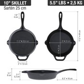 6231879 Victoria Cast Iron Skillet-10"