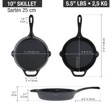 6231879 Victoria Cast Iron Skillet-10"