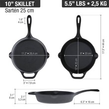 6231879 Victoria Cast Iron Skillet-10"