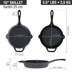 6231879 Victoria Cast Iron Skillet-10"