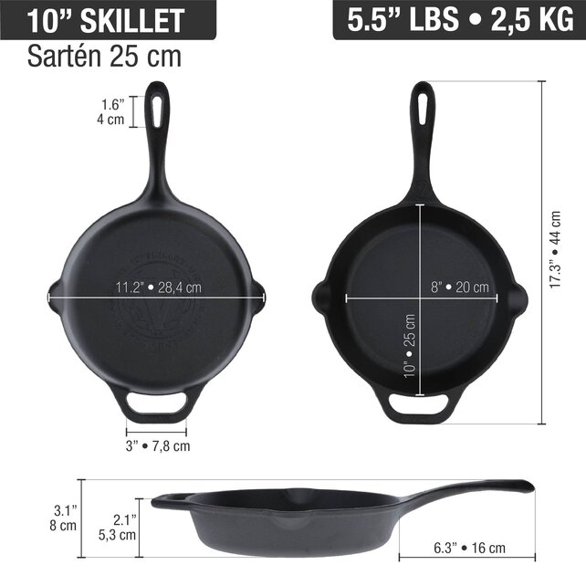 6231879 Victoria Cast Iron Skillet-10"
