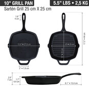 6234436 Victoria Grill Pan 10"