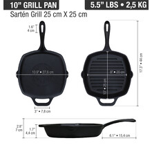 6234436 Victoria Grill Pan 10"
