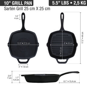 6234436 Victoria Grill Pan 10"