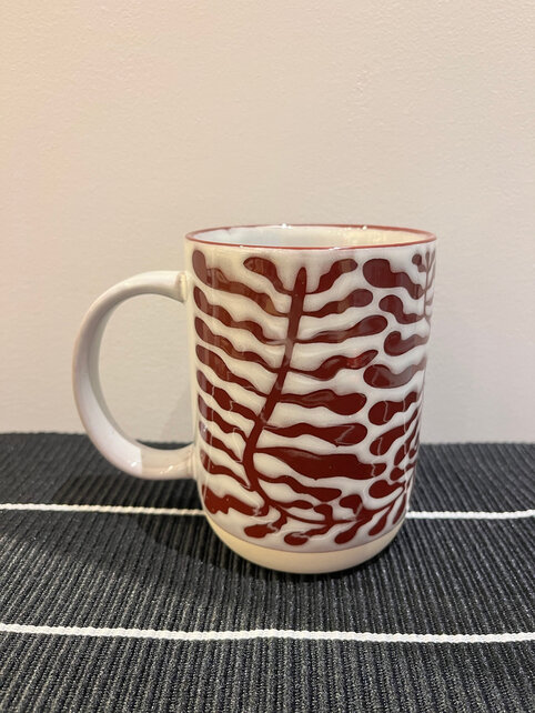 403479BU Botanique Mug-Burgundy