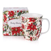 MC0302 Pretty Chintzy Poinsettia Java Mug